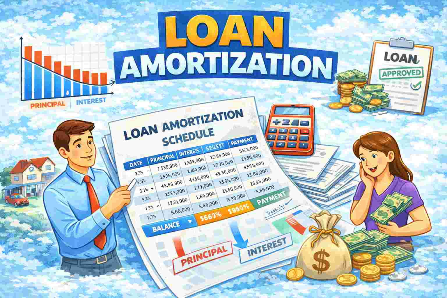 Loan Amortization: Meaning, Schedule, Calculation, Types & Examples