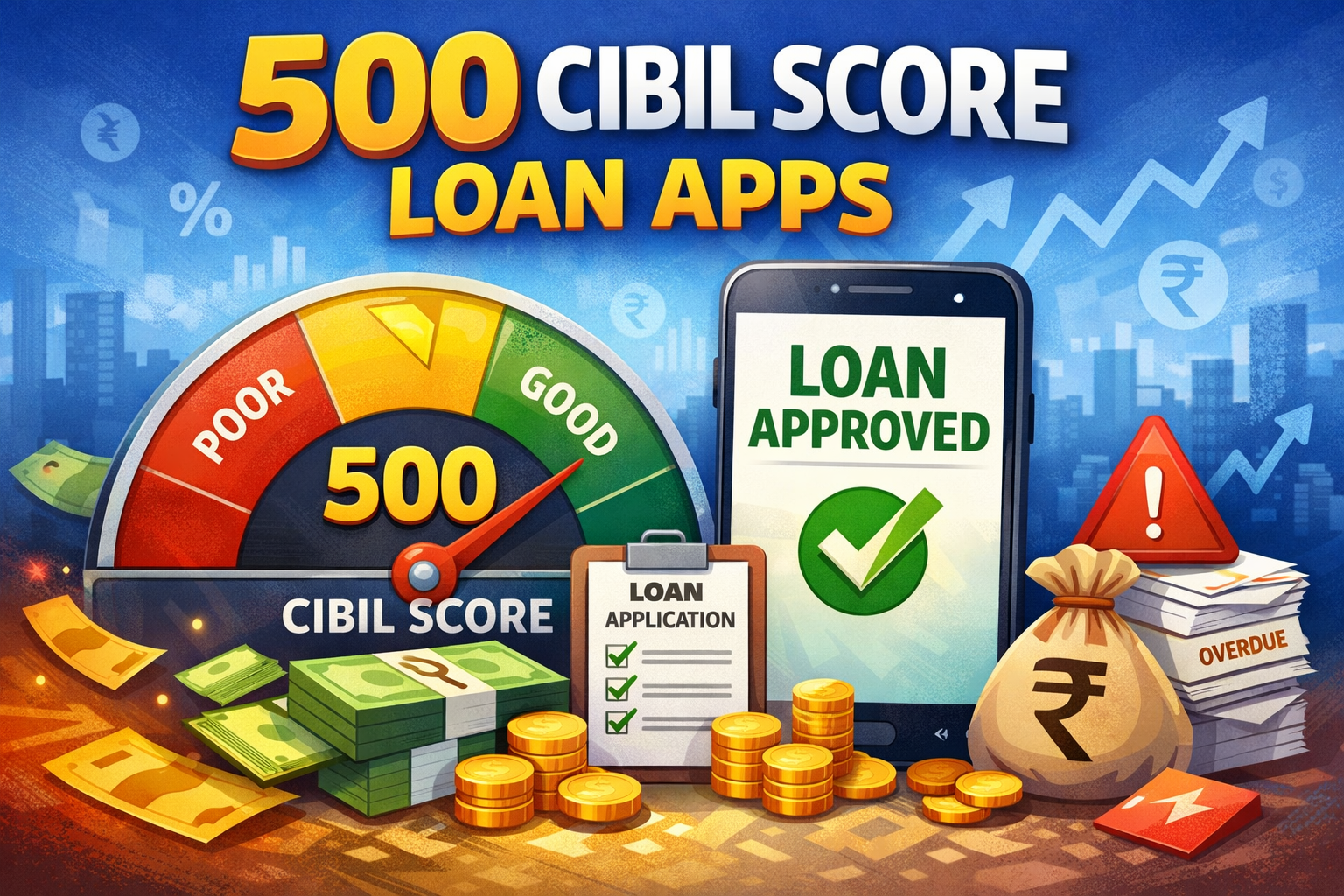 Top 10 500 CIBIL Score Loan Apps In India - 2026